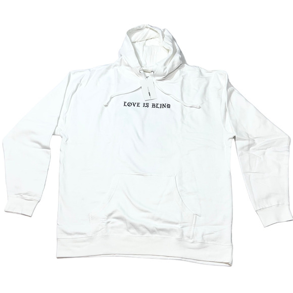 Fashion Nova Sweater Love Is Blind Men Size 3XL Drawstring Hoodie Masked Angel - Picture 2 of 5